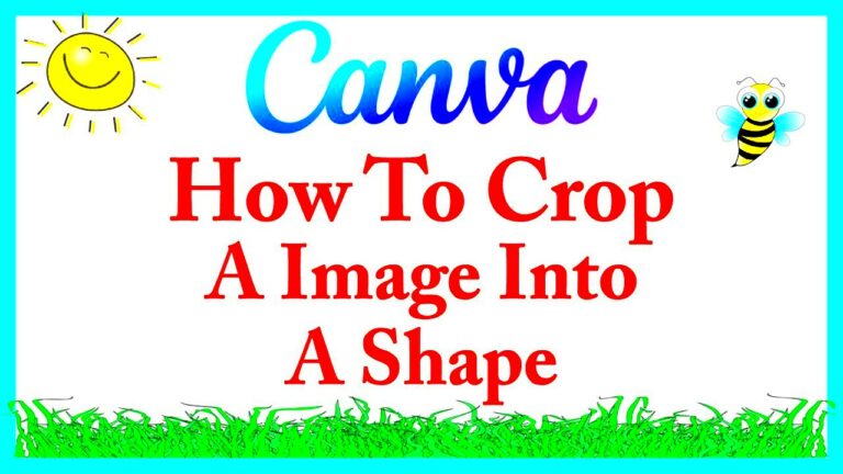 Canva How To Crop An Image Into A Shape Using Free Canva  YouTube