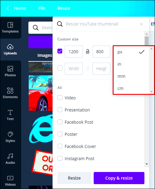 Canva Image Dimensions Adjustment