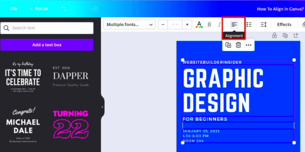 How Do I Align in Canva  WebsiteBuilderInsidercom