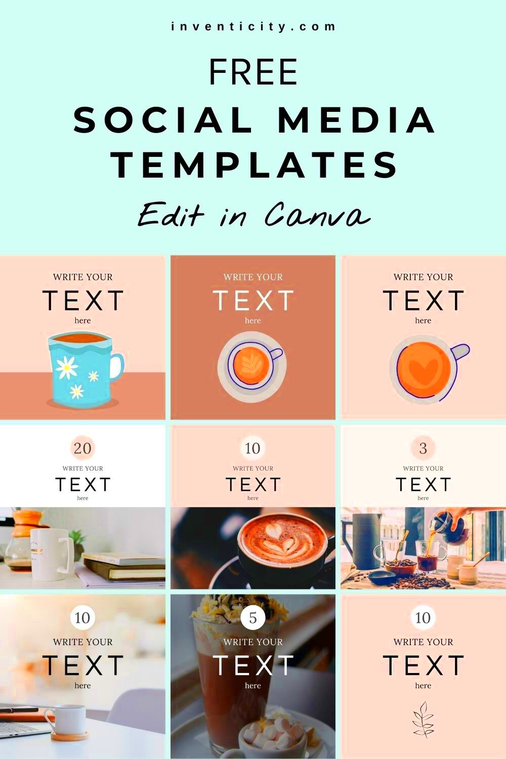 Free Social Media Templates for Canva  Unique Designs  Inventicity