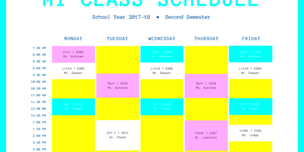 Free Online Class Schedules Design a Custom Class Schedule in Canva