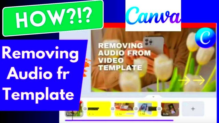 Removing Audio from a Canva Video Template Canva Video Template Quick