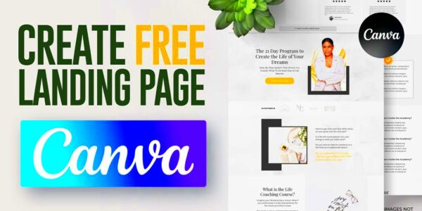 How to Create a Free Landing Page With Canva 2024 Step By Step