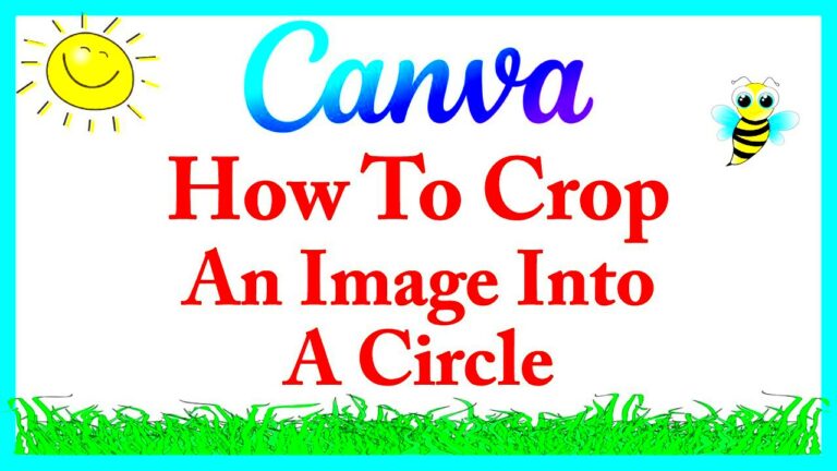 Canva How To Crop An Image Into A Circle Using Free Canva  YouTube