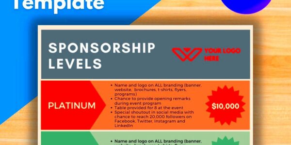 EVENT SPONSORSHIP OVERVIEW Template Canva Template Editable Corporate