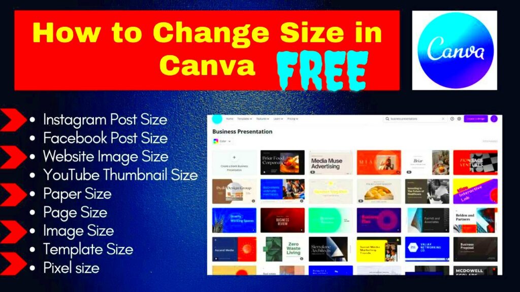 Adjust Template Size with Canva How to Edit Template Size