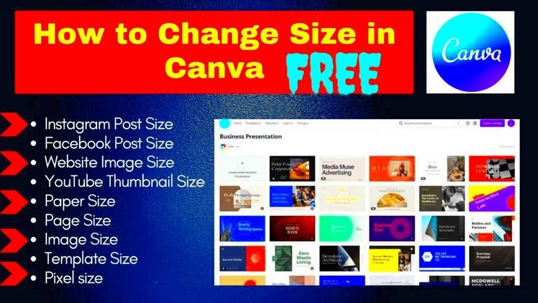 Canva How to Change Size in Canva Paper Size Page Size Image Size