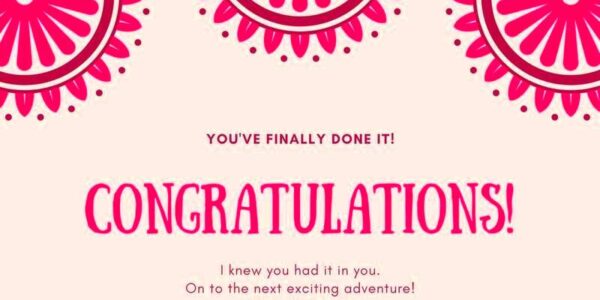 Free printable custom congratulation card templates  Canva