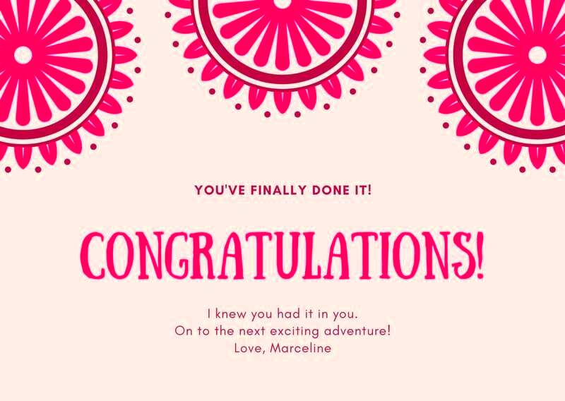 Send Warm Wishes with Canva Congratulations Notecard Templates