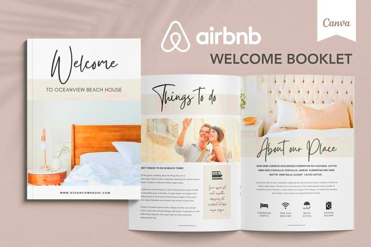 Access Free Airbnb Welcome Book Template from Canva