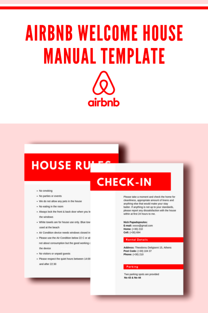 Design Airbnb Manuals with Canva Airbnb House Manual Template