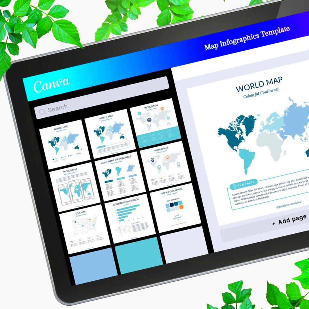Explore Map Template Options with Canva