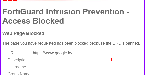 Solved Fortiguard Default Block Page Customization  Fortinet Community