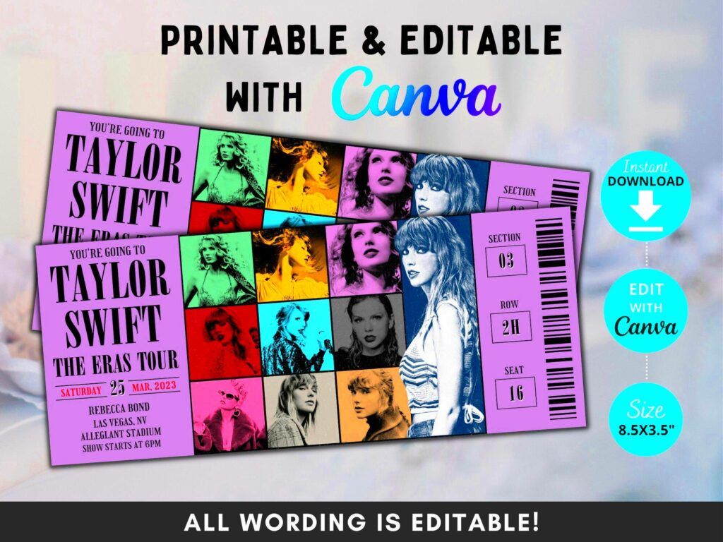 Use Taylor Swift Eras Tour Template for Your Events