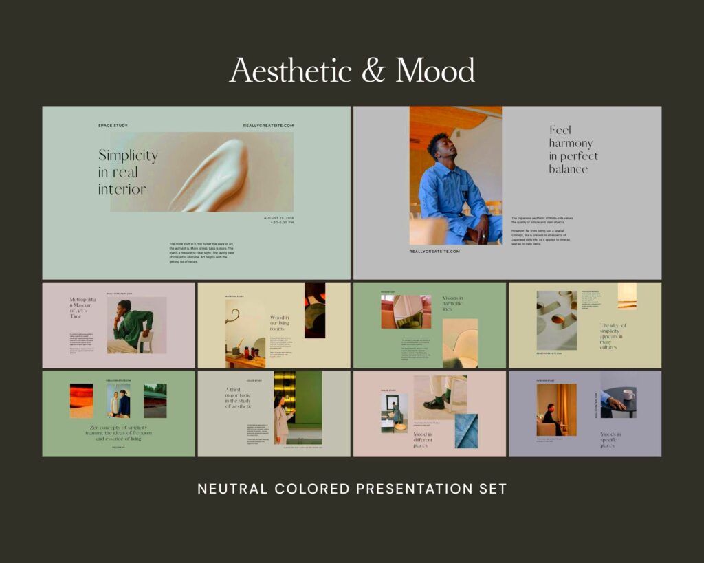 Aesthetic  Mood Canva Presentation Templates  Trend Slides  Etsy