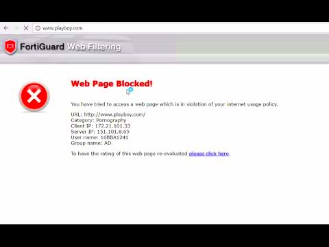 Fixing Web Page Blocks by Fortiguard Downloader