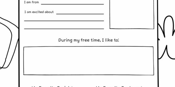 Free About Me Page Template  Printable Form Templates and Letter