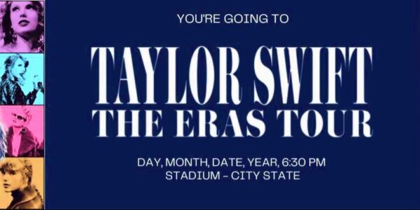 Taylor Swift Eras Tour Free Ticket Template in 2023  Taylor swift