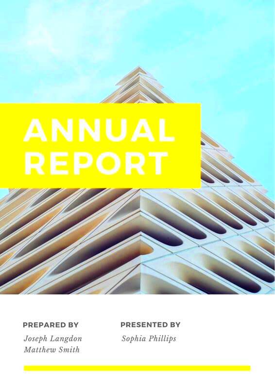 Page 2  Free custom printable annual report templates  Canva