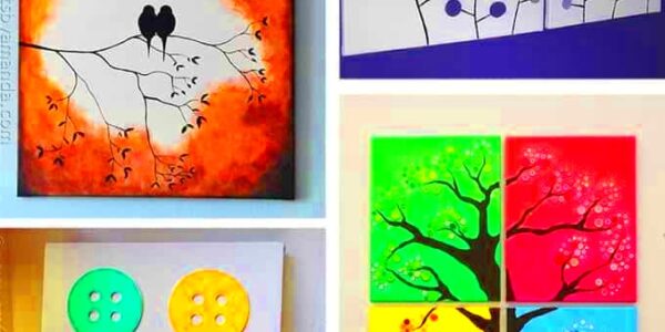 DIY Canvas Wall Art Ideas 35 canvas tutorials