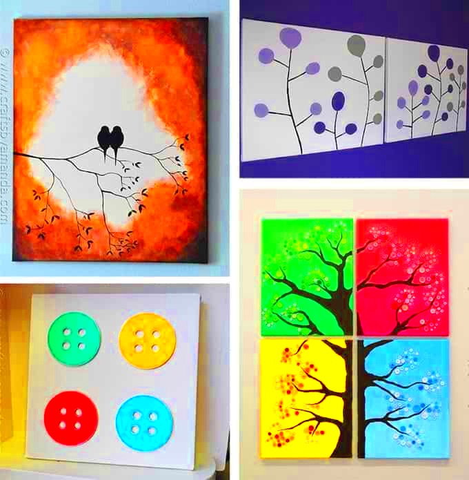 DIY Canvas Wall Art Ideas 35 canvas tutorials