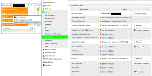 How to import FortiGuard Service Updates if licenc  Fortinet Community