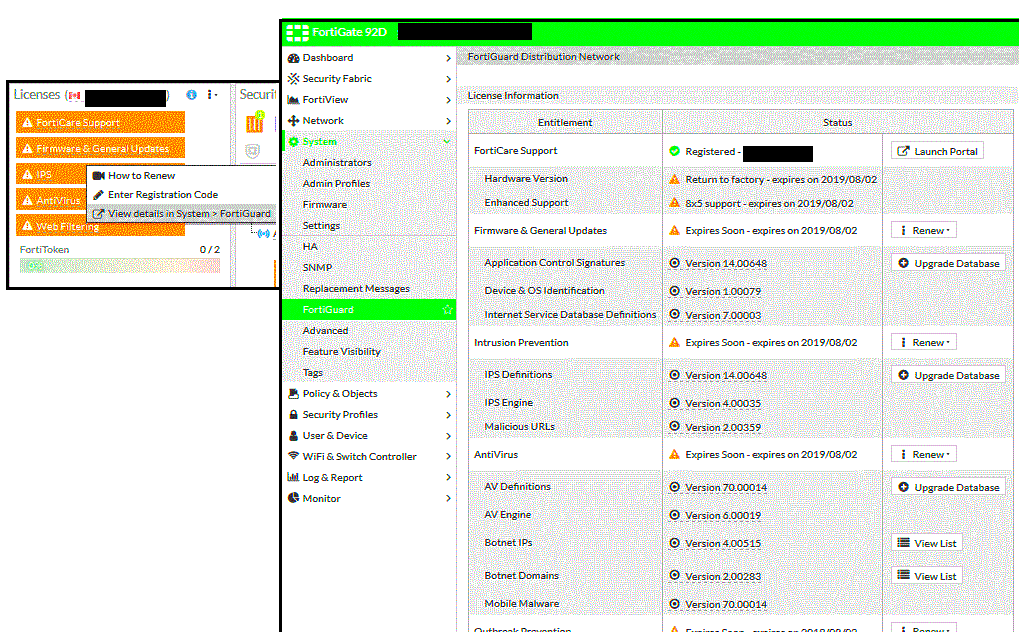 Licensing Fortiguard Downloader’s Messaging Service