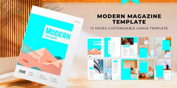 Modern Magazine Canva Template