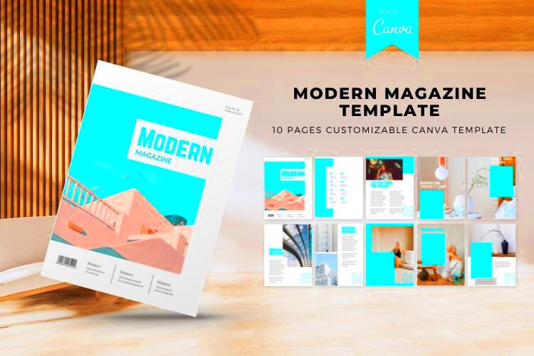 Modern Magazine Canva Template