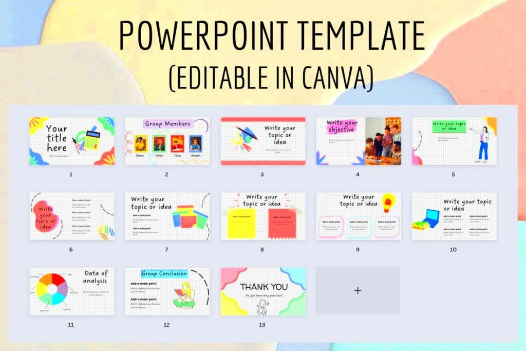 Powerpoint Slides Canva Template Canva Editable Ppt  Etsy UK