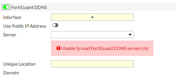 Error message Unable to load FortiGuard DDNS server list  Tech Blog