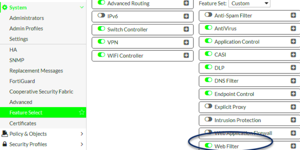 Configure Web Filtering in Fortigate