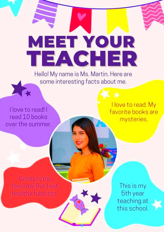 Introduce Teachers with Canva Meet the Teacher Template