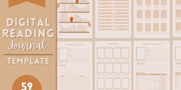 Canva Templates Reading Journal Book and Reading Planner  Etsy Australia