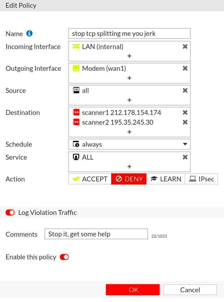 Fortigate blocking multiple websites  rfortinet