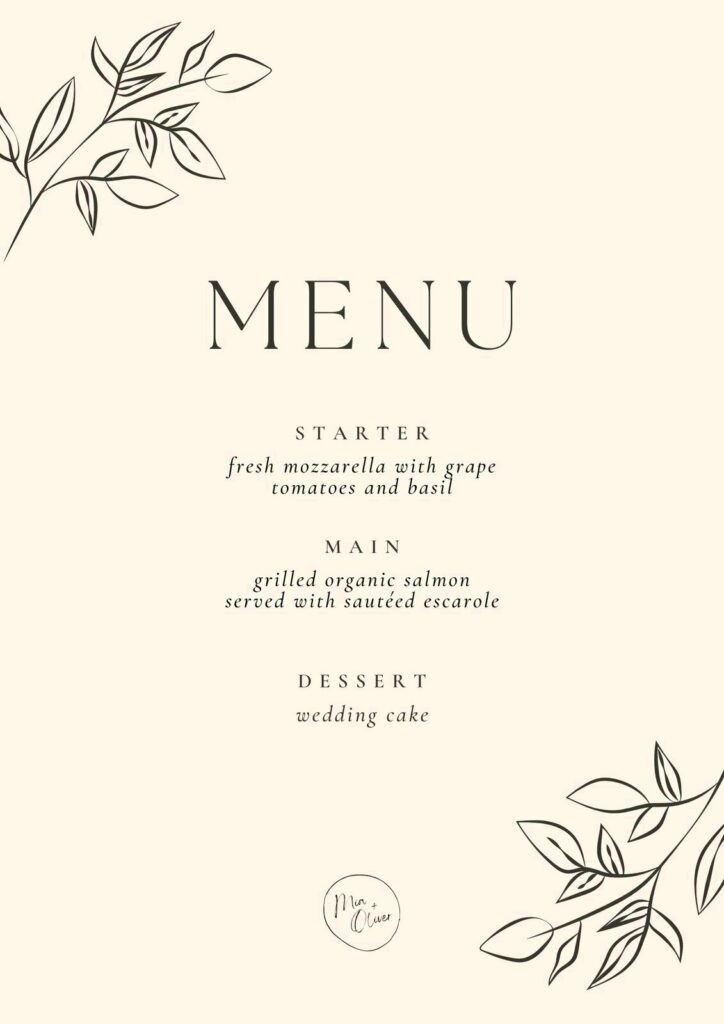 Customize Menus with Canva Template Menu