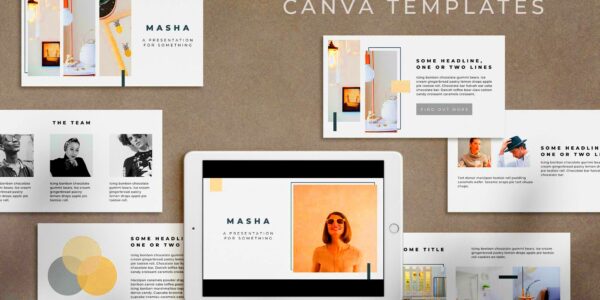 MASHA Canva Presentation Slide Templates for Bloggers  Etsy