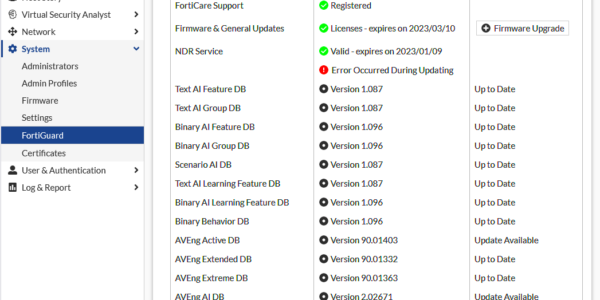 FortiGuard  FortiNDR 742  Fortinet Document Library