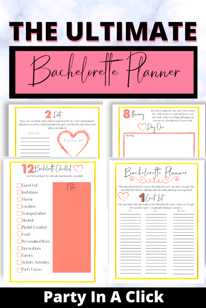 Plan a Bachelorette Party with Canva Bachelorette Itinerary Template