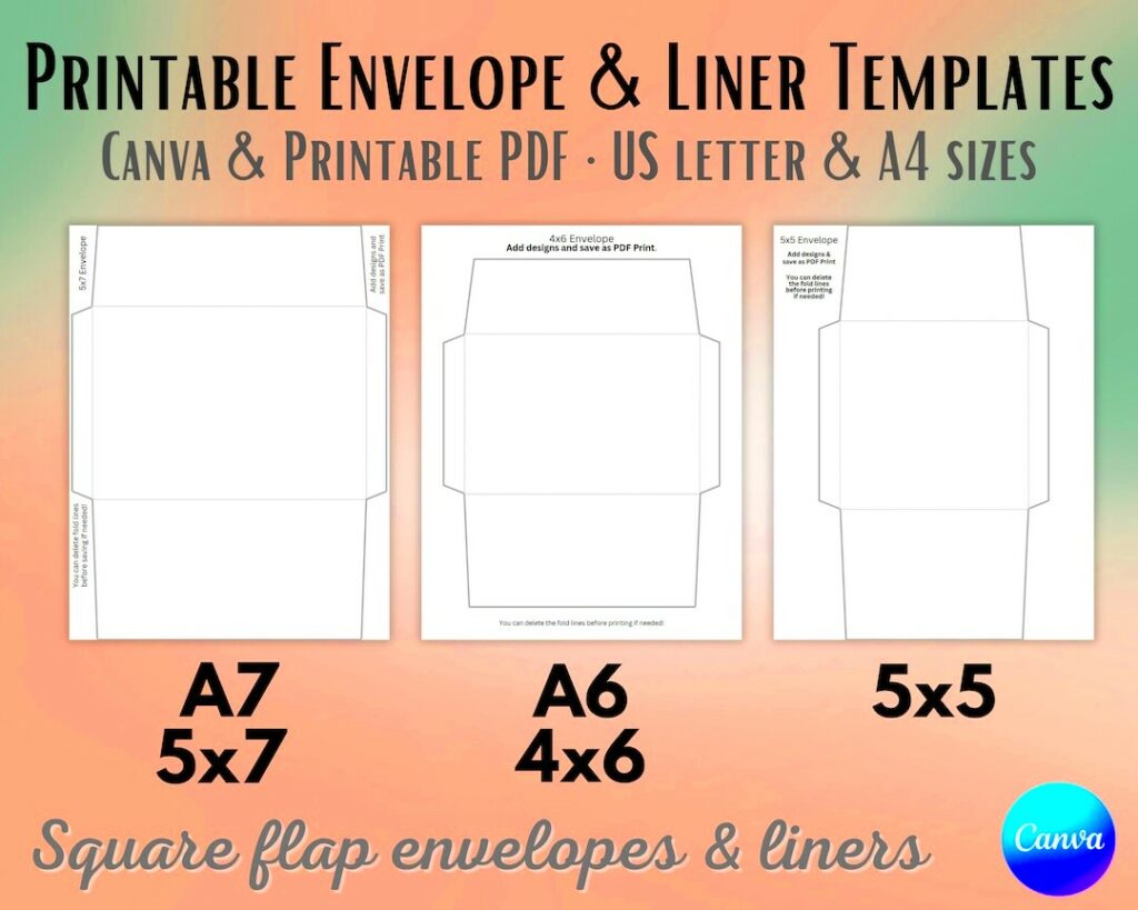 Design Envelope Liners Using Canva Envelope Liner Template