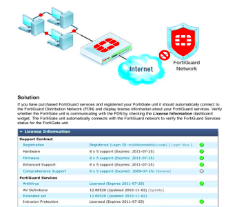 FortiGate User Manual  Setting up and troubleshooting FortiGuard