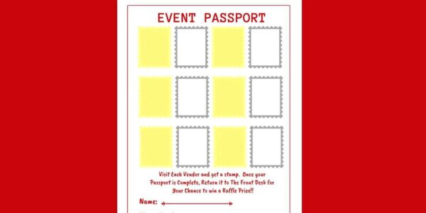 85 X 11 Printabledigital Event Passport Template Edit in Adobe