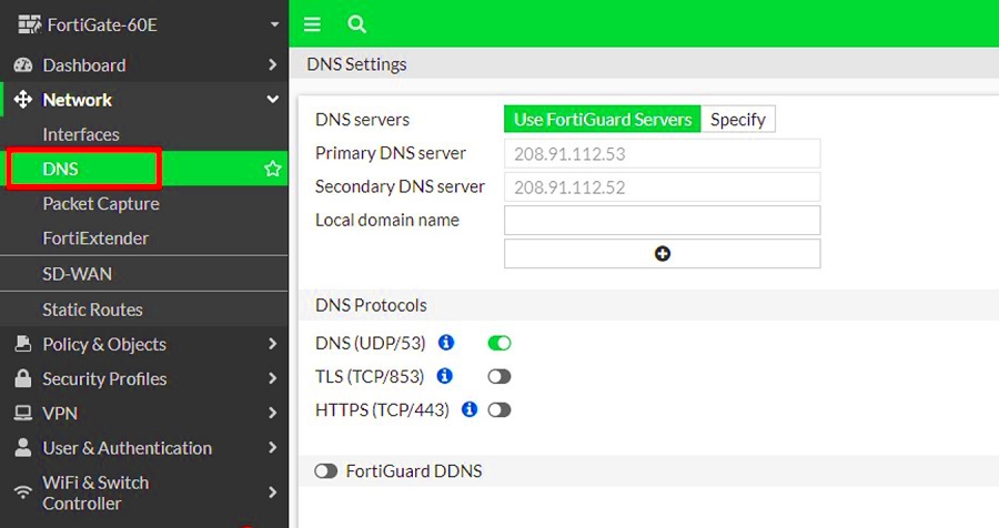 FortiGate How to configure DNS ClientServer  Network Strategy Guide