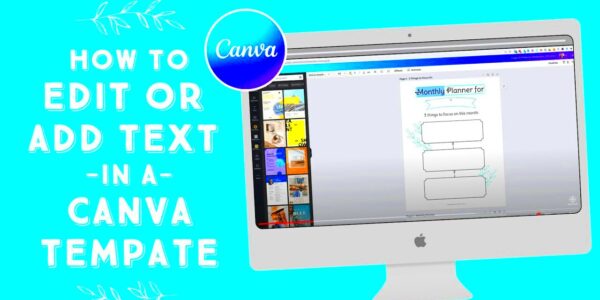 How to Edit or Add Text in a Canva Template  YouTube