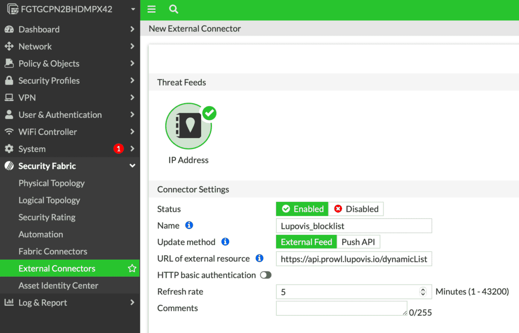 Verifying IP Blacklists with Fortiguard Downloader