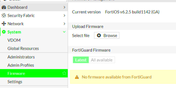 Troubleshooting Tip No firmware available from Fo  Fortinet Community