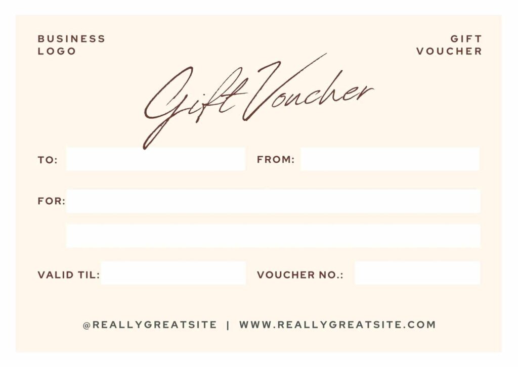 Create A Gift Certificate Template