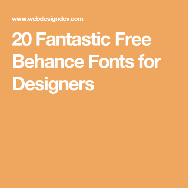Behance font usage guide