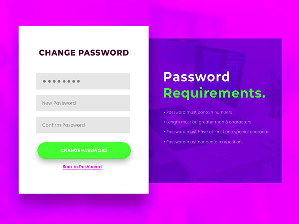 Changing Behance password
