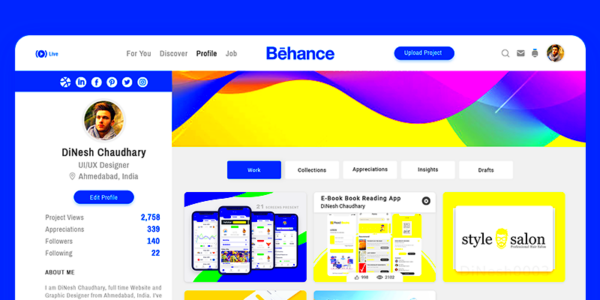 Behance Profile by DiNesh Chaudhary on Dribbble